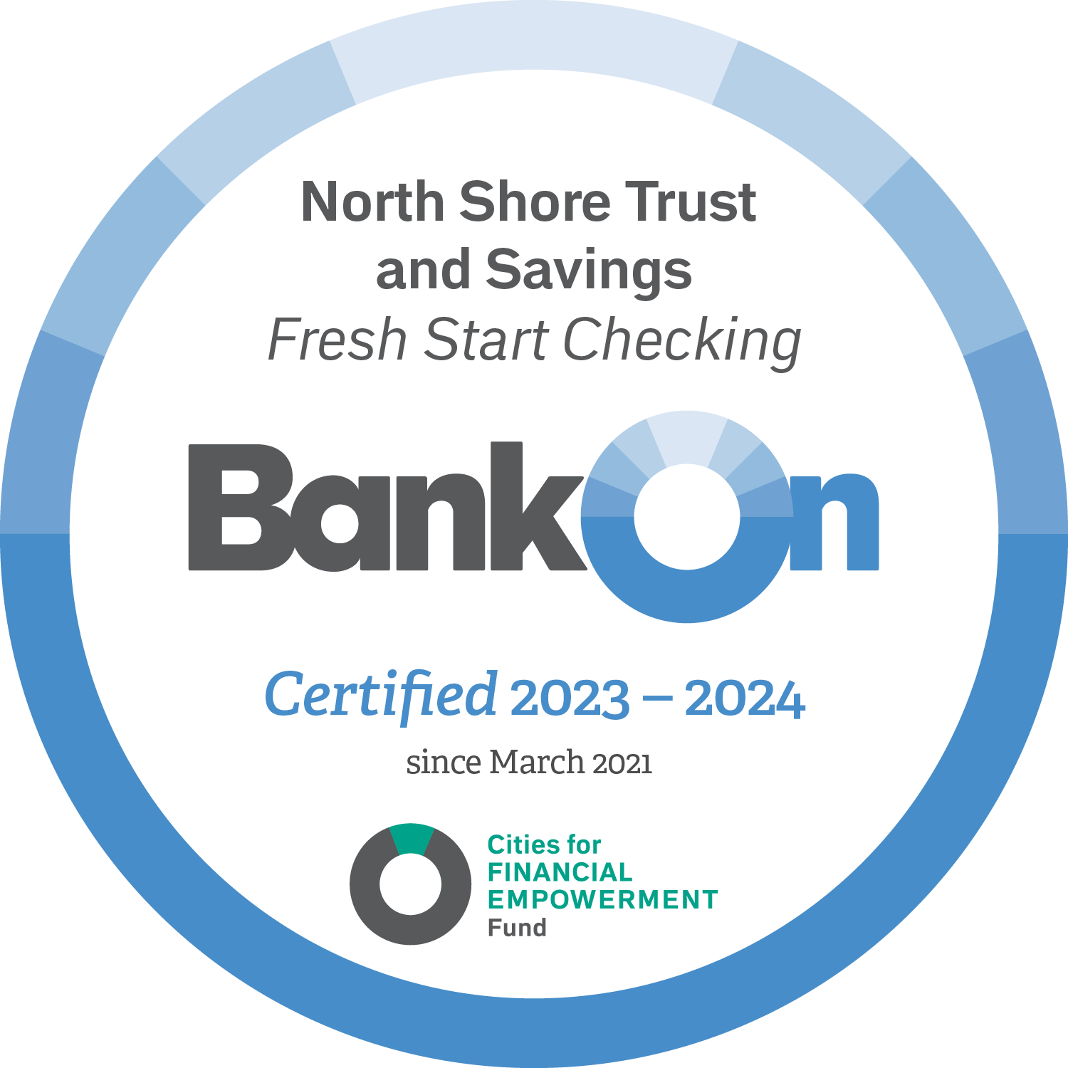 North Shore Trust and Savings – Fresh Start Checking 2023-2024